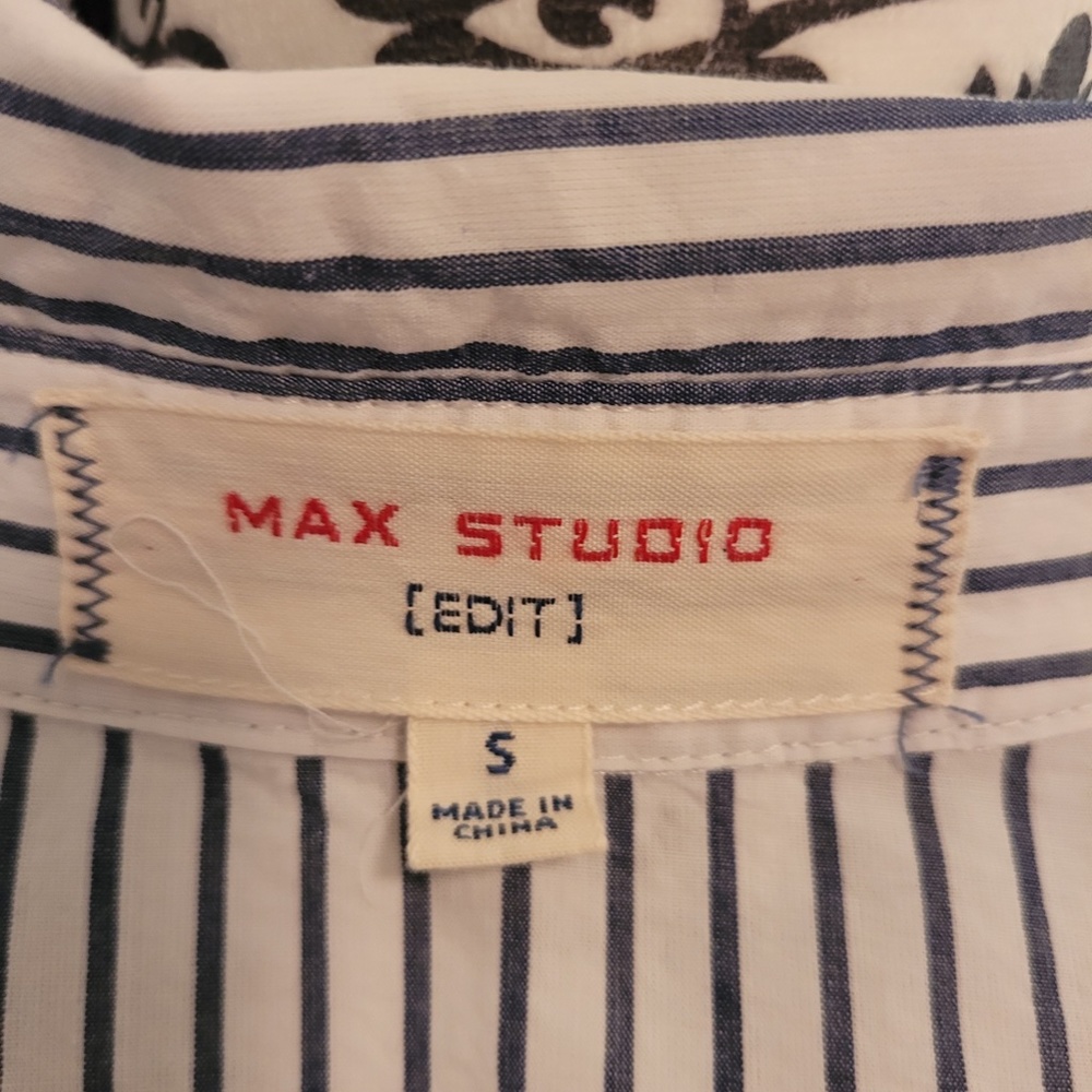 Max Studio Button Down Ruffle Sleeves - image 2